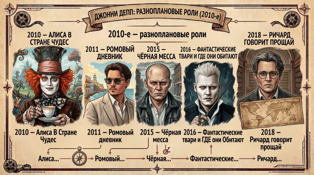 2010-е разноплановые роли Джонни Депп фильмы по годам 2010-е разноплановые роли