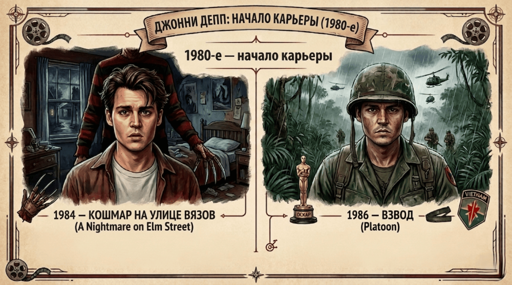 1980-е начало карьеры Джонни Депп Джонни Депп фильмы по годам