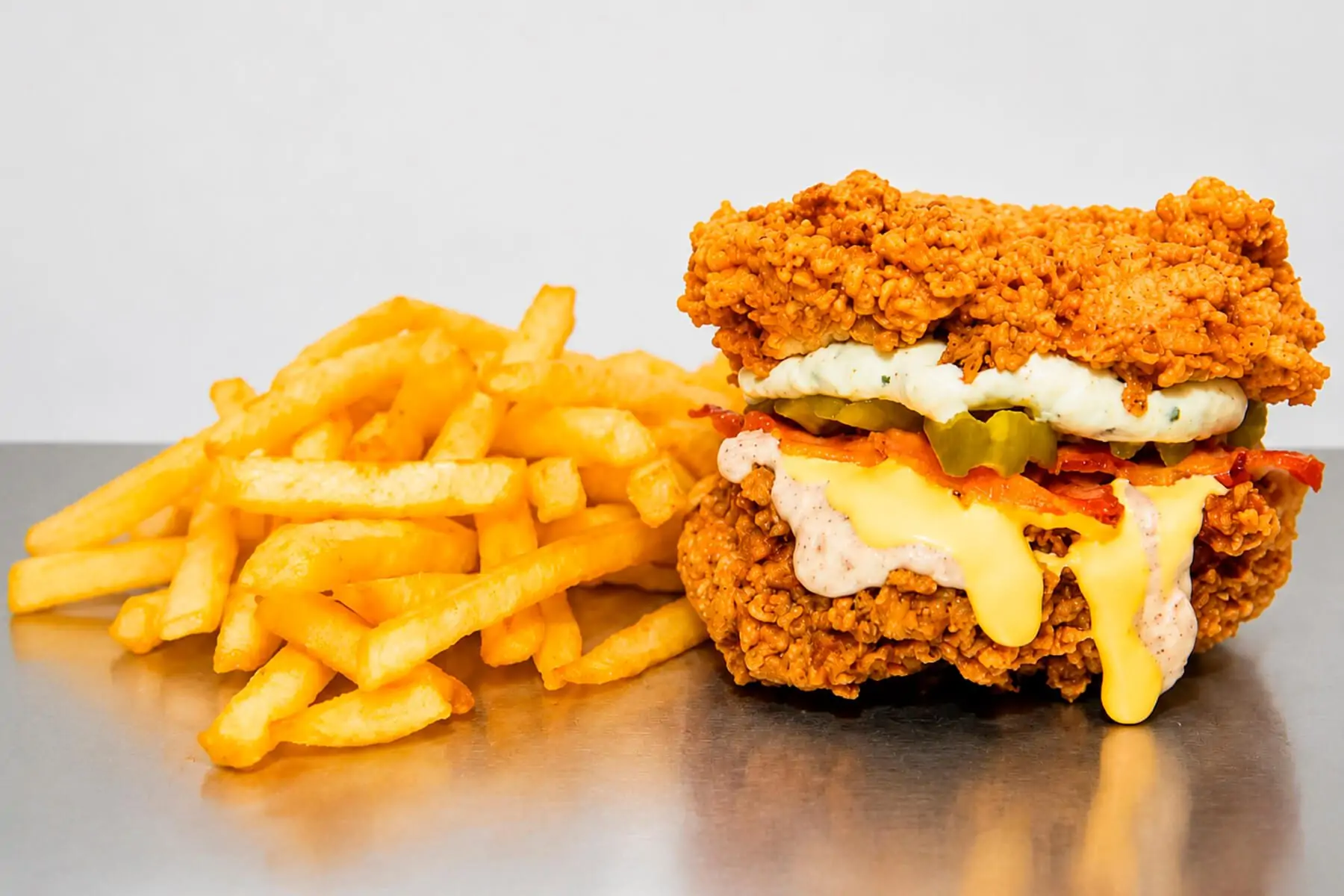 Double chicken sandwich